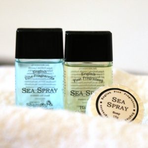 Complimentary Sea Spray toiletries when you stay with us